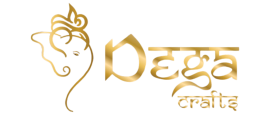 Dega Crafts Logo with no background and gold text