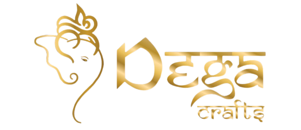 Dega Crafts Logo with no background and gold text